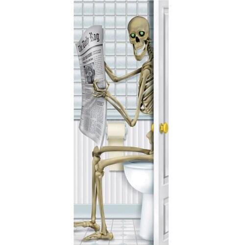 Creative 3D Door Sticker Europe Self-adhesive PVC London Decor Door Wallpaper Refrigerator Stickers for Bedroom Home Decoration