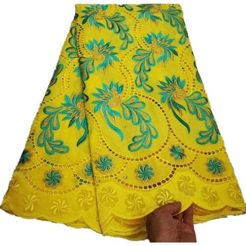 SJ Lace African Dry Lace Fabrics High Quality Nigerian Cotton Lace Fabric Swiss Voile Cotton Lace In Switzerland Wedding y3-73