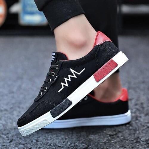 Fashion sports skateboard shoes new fashion mens canvas shoes thick bottom lace up fashionable single shoes casual summerr65