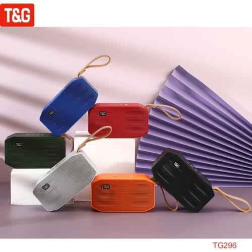 T&G TG296 New Bluetooth Speaker Portable Mini Wireless Bass Waterproof Outdoor Lightweight Speakers Subwoofer Stereo Speaker