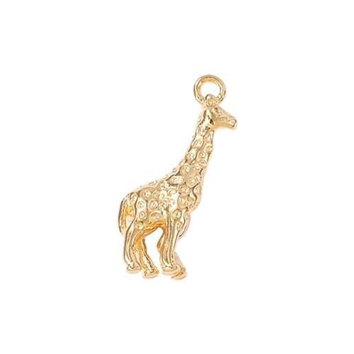 Factory Wholesale Gold Color Brass Giraffes Charms Pendants Necklace Bracelet Earring Diy Jewelry Making Supplies Accessories