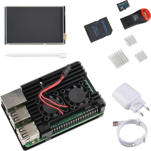 Original Raspberry Pi 3 Model B Plus with WiFi&Bluetooth+ABS Case+CPU Fan+3A Power with ON/OFF Switch+Heat Sink Raspberry Pi 3B