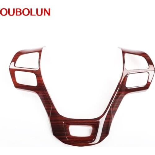 OUBOLUN ABS Special Paint Interior Steering Wheel Cover Switch Button Panel Interior Trim For Ford Explorer 2016 2017