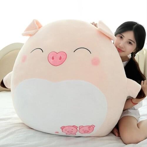 80cm Large Size Pig Plush Toys Kids Cushion Pillow Soft Car Sofa Calm Animal Stuffed Dolls Cute Children Birthday Christmas Gift