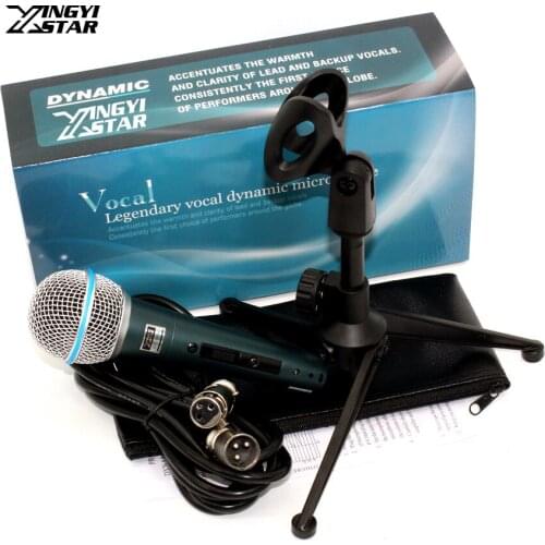 Professional Switch Dynamic Wired Microphone Stand Metal Desktop Holder Tripod For BETA BT 58A Karaoke Mic Microfone Audio Mixer