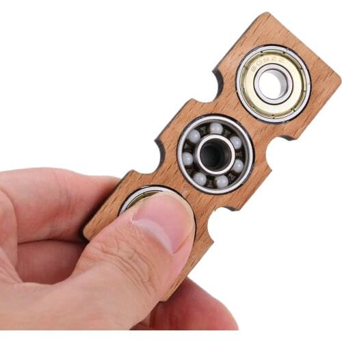 Fidget Hand Finger Spinner Spin Widget Focus Toy EDC Pocket Desktoy Rectangle Wooden Gift for ADHD Children Adults Brinquedos