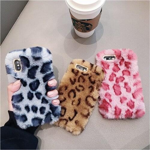 Plush leopard all-inclusive anti-fall phone case for VIVO X7plus/Y55/Y66/Y67/X9/X9S/X9plus/X9Splus/Y69/X20/X20plus/X23/Y79/Y71