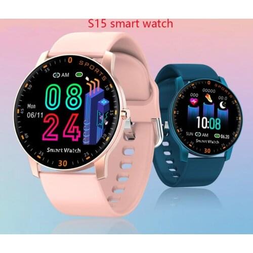 S15 Fashion Sport Business Smart Watch Men Women IP67 Waterproof Sleep Heart Rate Blood Pressure Monitor Message Notification