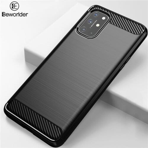 Silicone Case For OnePlus 8T 8 Anti-Slip Carbon Fiber Full Protect Back Cover For One Plus 8 Pro Phone Case