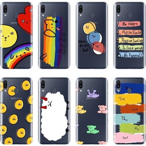 For Samsung Galaxy M10 M20 M30 M40 Case Silicone Rainbow Dog Cute Soft Back Cover For Samsung Galaxy M10 M20 M30 M40 Phone Case