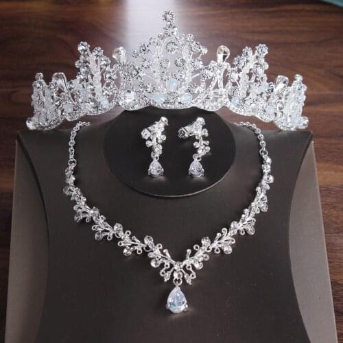 Wedding Accessory Zircon Crown Bridal Headdress Round Crown Wedding Sets Hair Accessories Princess Crown TZ005