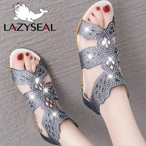 LazySeal Women Platform Flat Sandals Front & Rear Ladies Shoes Woman Gladiator Sandalias Mujer Summer Roman Zapatos Buty Damskie