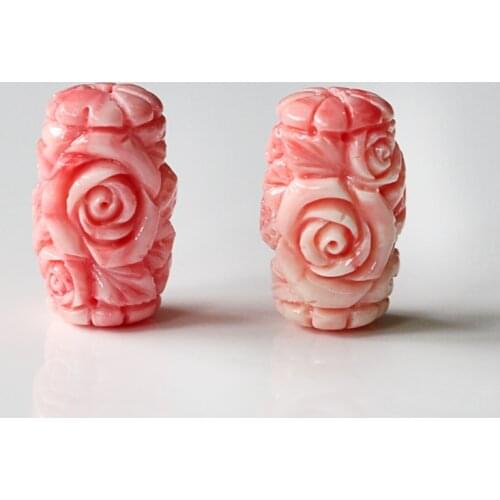 Hot Sale Pink Conch Shell Carved Starfish And Flowers Drilled Earrings Beads For Women,20x10x12mm,5g