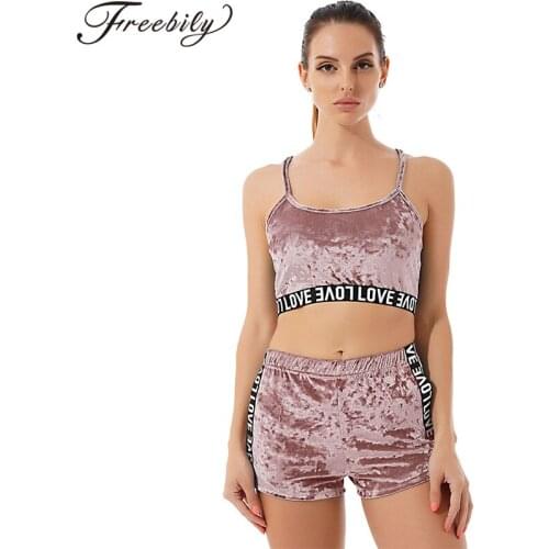 Women Summer Two Piece Yoga Running Set Adjustable Straps Backless Cropped Vest Shorts Sport Suit Gym Workout Clothes Sportswear
