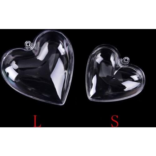 1Set 65/80mm Heart Shape DIY Clear Plastic Bath Bomb Mould Acrylic Mold
