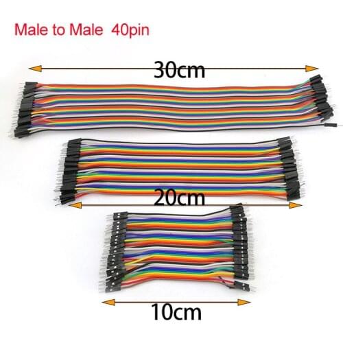 10CM 20CM 30CM 40PIN Jumper Wire Male to Male Pin Connecting Line Set Eclectic Cable for PBC Breadboard DIY Kit U26 V
