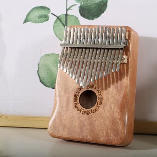 17 Keys Kalimba Customized Engrave African Solid Mahogany Thumb Finger Piano Sanza Mbira Calimba Musical Instruments Christmas