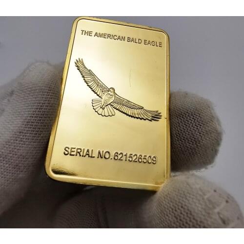 The American Bald Eagle Fine Gold Bullion Bar One Troy Ounce 100 Mills .999 Fine Gold Clad Grand Canyon National Park Coin