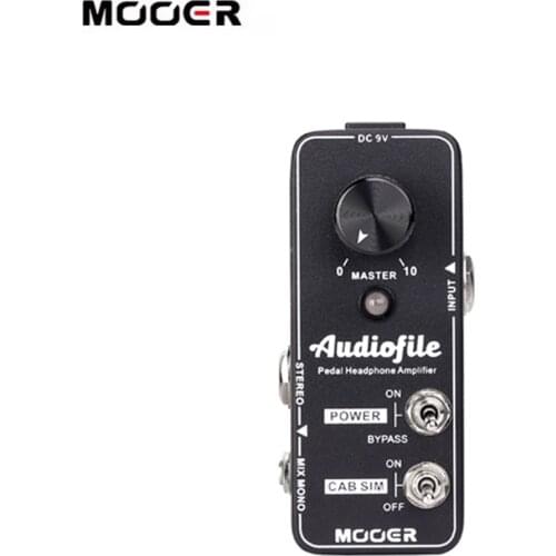MOOER Audiofile Headphone Amplifier Effect Pedal True Bypass Metal Shell Built-in Analog Speaker Cabinet Simulation Guitar Pedal