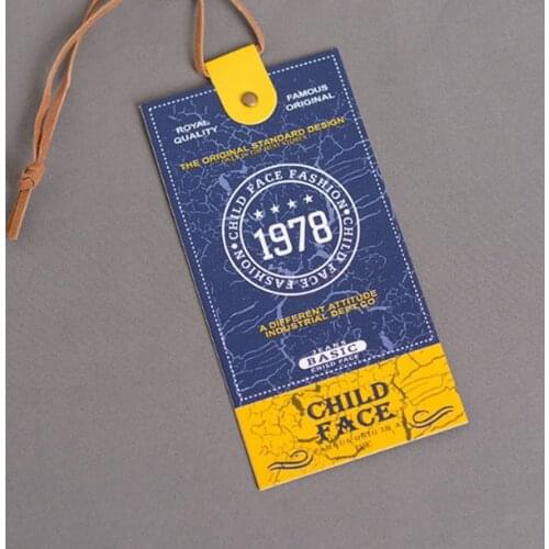 500pcs/lot Custom hang tags clothes tags paper 300gsm swing tag brand label garment custom clothing tags