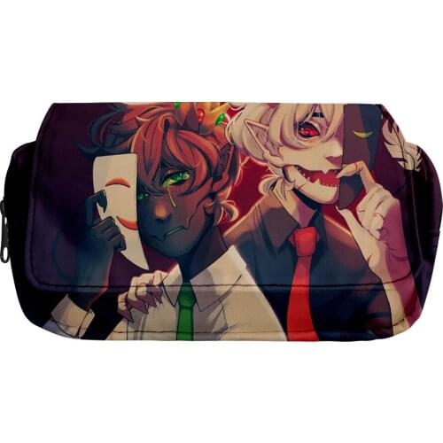 Ranboo Merch School large clutch bag, suitable for girls, boys, teenagers, cute double Kawaii bag, college