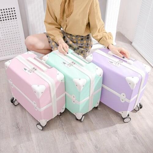 TRAVEL TALE girls ABS cute trolley suitcase carry on rolling luggage bag for travelling