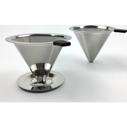 Stainless Steel Coffee Filter Holder Reusable Coffee Filters Dripper v60 Drip Coffee Baskets