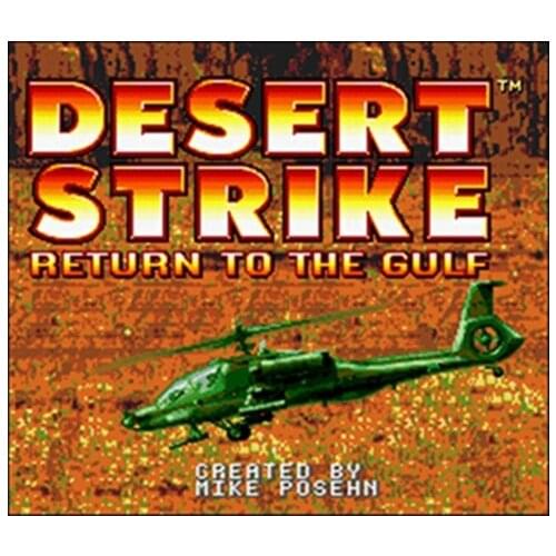 Desert Strike - Return to the Gulf USA Version 16 bit English Big 46 pins Grey Game Card For NTSC Game Player