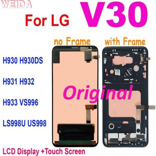 For LG V30 H930 H930DS H931 H932 H933 VS996 LS998U US998 LCD Display Touch Screen Digitizer Assembly With Frame For LG v30 LCD