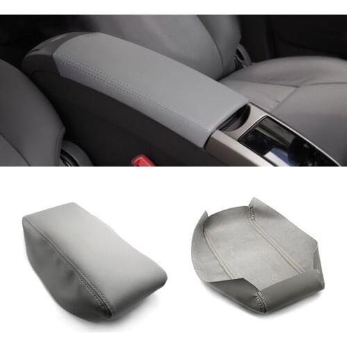 Gray Color For Toyota Prius 2004 2005 2006 2007 2008 Microfiber Leather Car Center Armrest Console Lid Box Cover Trim