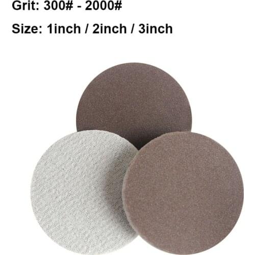 1/2/3 Inch Red Sandpaper Round Sponge Sanding Disc Hook Loop Flocking Self-sticking Grinding For Polishing Ceramics 300-2000Grit