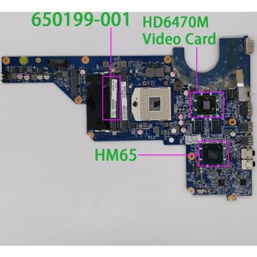 650199-001 DA0R13MB6E0 REV:E w 216-0809024 GPU for HP Pavilion G4 G6 G7 Series NoteBook PC Laptop Motherboard Mainboard