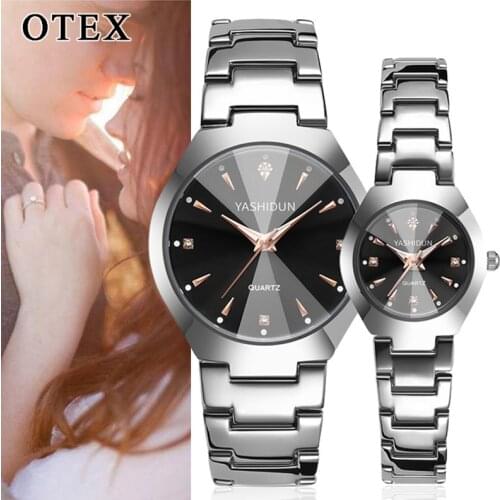 Mens / Womens Stainless Steel Waterproof Couple Watch Casual Quartz Luminous Pointer Clock Gift Reloj Pareja Hombre Y Mujer