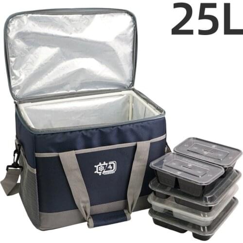 New 25L Cooler Bag Waterproof Oxford Large Thermal Bag Car Picnic Camping Food Beach Ice Pack Insulated Thermo Refrigerator