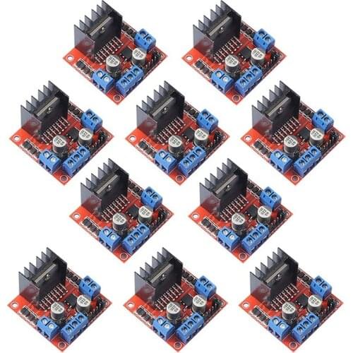 10Pcs L298N Motor Drive Controller Board Module Dual H Bridge DC Stepper Compatible for Arduino Electronic Projects
