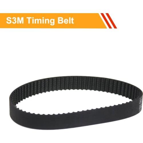 S3M Closed loop Rubber Belts Round Length 231/234/237/276/282/297mm Timing Belt 10/15mm Belt Width Rubber Tooth Belt