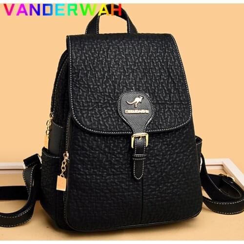 Luxury PU Leather Shopper Backpack Purse for Women Teen Girls School BookBag Fashion Ladies Shoulder Crossbody Handle Ruck Sack