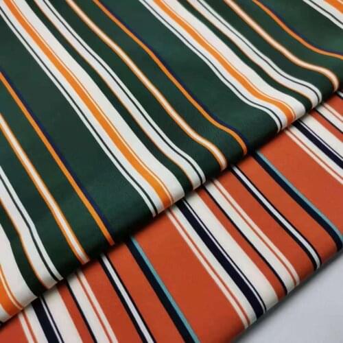 Stripe Print Soft Stretchy Fabric Shirt Head Wear Craft Dress Trousers Material