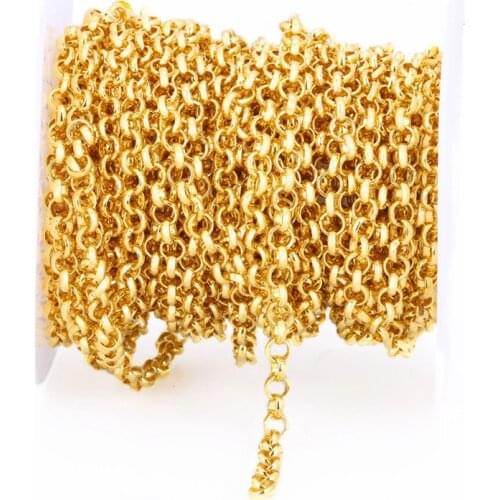 Semitree 2 Meters/Lot 3MM/6MM "O" Link Chains DIY Necklace Bracelet Chain Crafts Jewelry Findings Making Wholesale Accessories