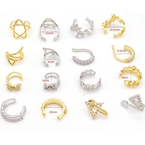 1PC Ear Cuff Earrings Stainless Steel Ear Clip Fake Lip Nose Ring Non Piercing Helix Cartilage Ear Clip On Earrings For Women