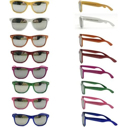 60 Pairs Pearl Bright Color Classic Sunglasses Customized Wedding Souvenir Custom Party Sunglasses with Mirror Lens Party Favors