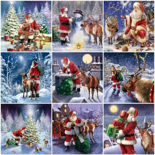 Owl Diamond Embroidery Cartoon Full Square Mosaic Rhinestones 5D DIY Diamond Painting Christmas Cross Stitch Wall Art Decoration