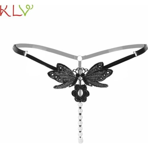 Sexy Panties Women Lace Low-rise Solid Sexy Briefs Tanga Female Underwear Erotic Beading Ladies G String Thong Bragas Mujer 19Dc