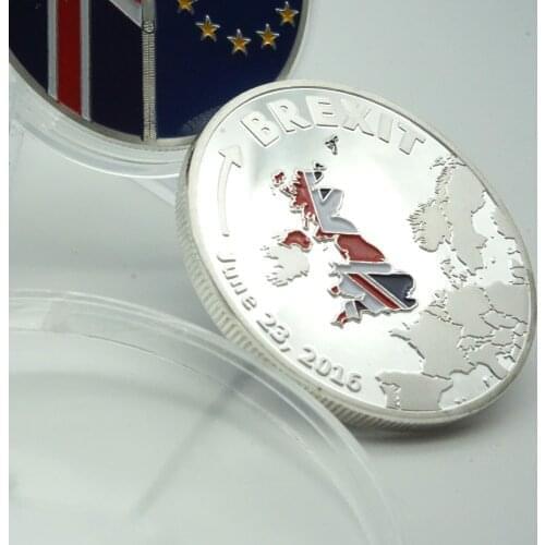 1OZ 999 Silver Plated Souvenir Metal Coin 2016 UK Brexit EU Referendum Independence Collection Gift