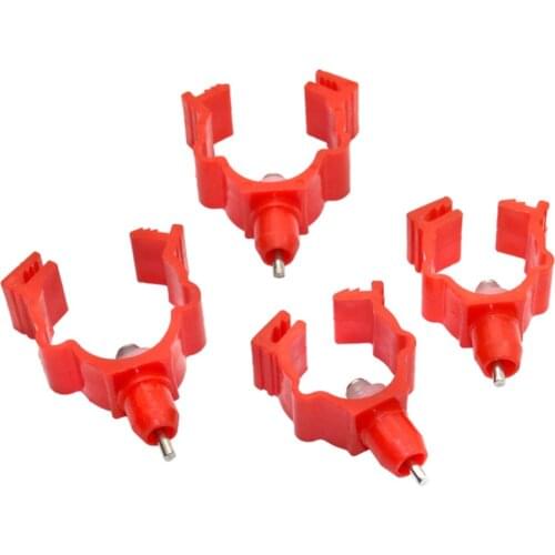 10 PCS Red Chicken Quail Buckle type 20mm And 25mm Birds Poultry Automatic drinking fountains Spring drinking waterer