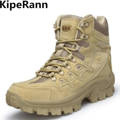 2018 outdoor hiking shoes mens desert high-top military tactical boots sports combat military boots Militares Sapatos masculino