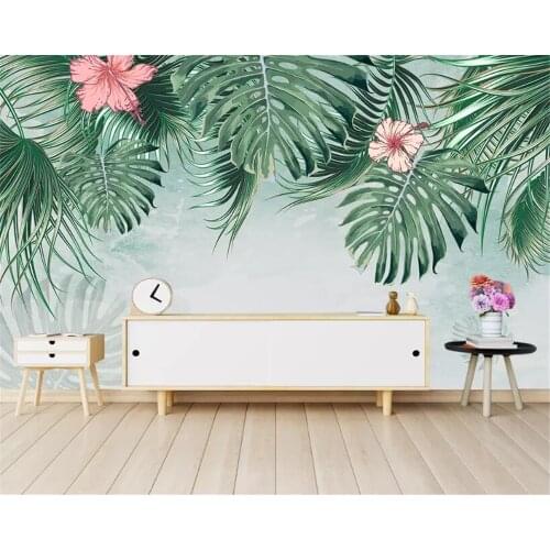 Beibehang papel pintado pared 3d wallpaper Nordic Southeast Asia tropical rain forest background wall Custom wallpaper mural