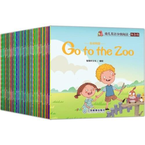 60 Book/Sets Children Kids learning English words Picture Reading Books Baby Story Graded reading Pre K Learning Educational