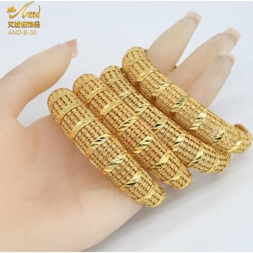ANIID Fashion Bracelets For Women 24K Gold Plated Jewelry Dubai Bangles Charm Luxury African Ethiopian