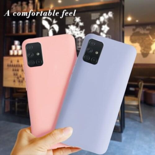 For Samsung Galaxy A51 Case SM-A515F Back Cover Coque 6.5'' Bumper For Samsung A51 A 51 A515F Case Cute Candy Matte Fundas Capa
